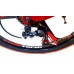 Bicycle Mercedes Benz Black Red on alloy wheels with 3 spoke wheels Bicycle Mercedes Benz Black Red on alloy wheels with 3 spoke wheels